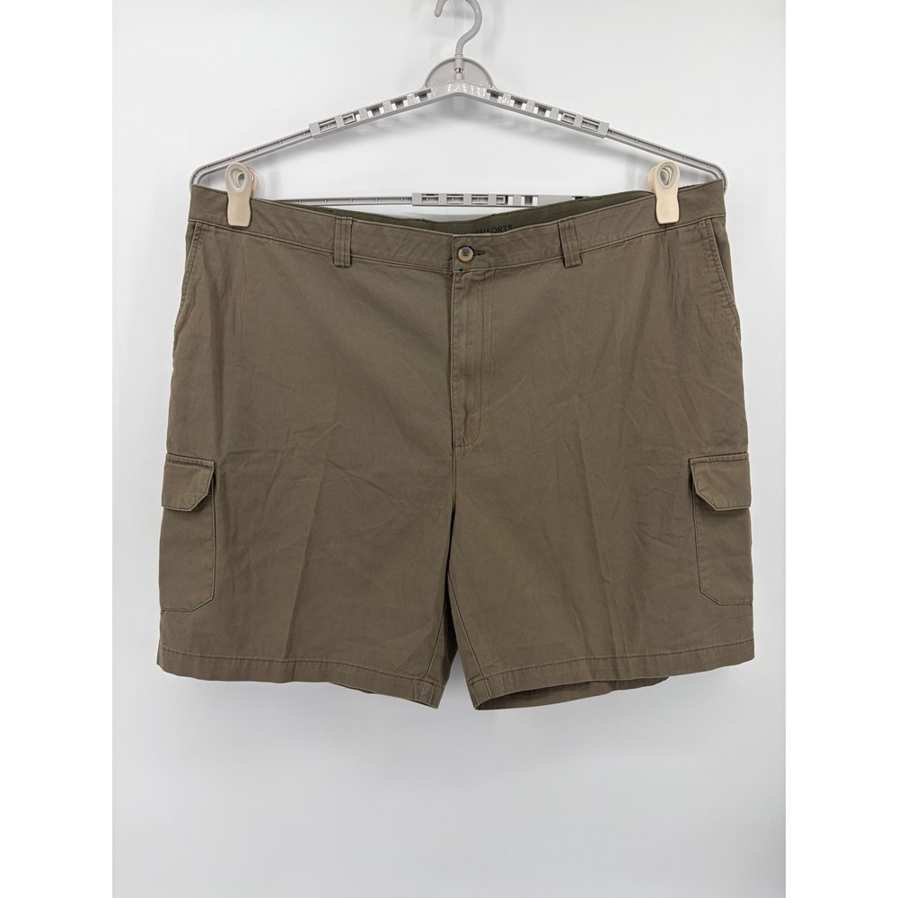 Hugo Boss Mens 52R  Green Brown Cargo Shorts Continuous Comfort Waistband Cotton
